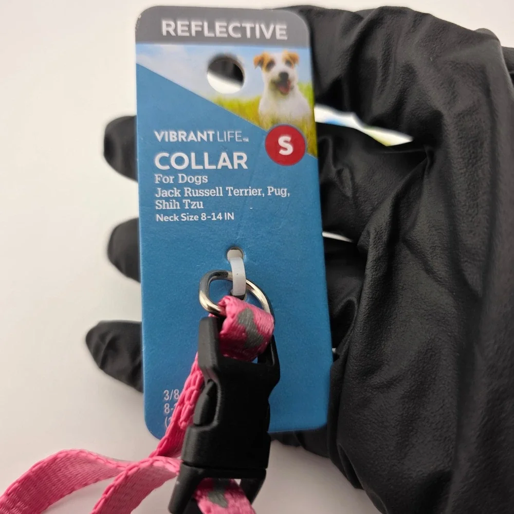 Vibrant Life‎ Dog Collar Bundle Padded Reflective Pink Styles Size S